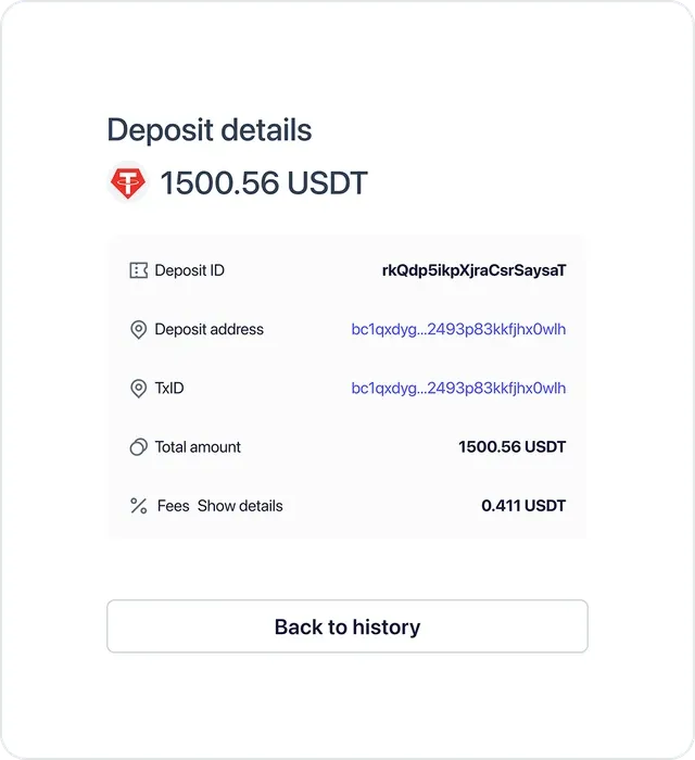 Receive and match deposits